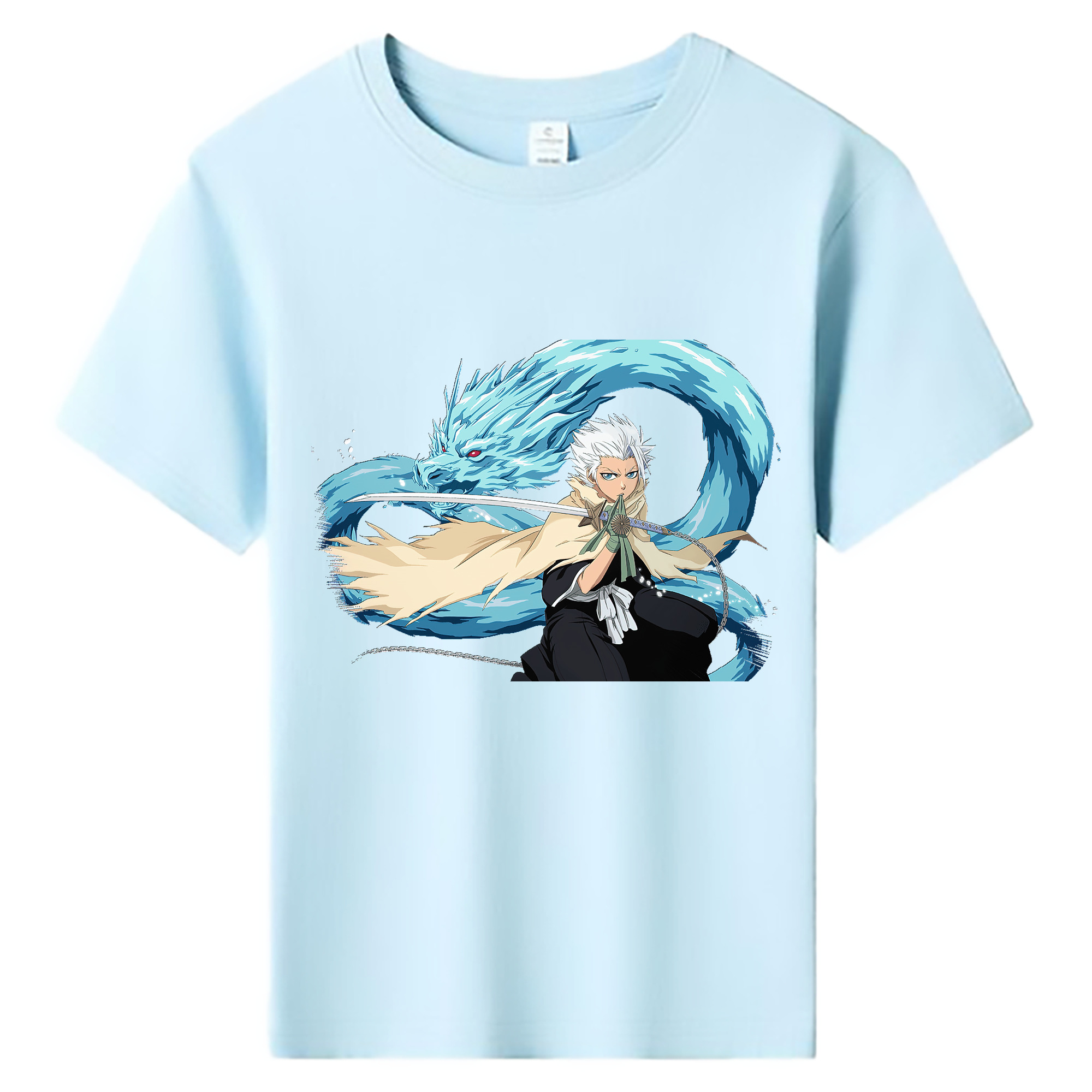 （画像用） ブリーチ 日番谷冬獅郎（ひつがや とうしろう） BLEACH Hitsugaya Toushirou 綿100％キッズTシャツ（フロントプリント）